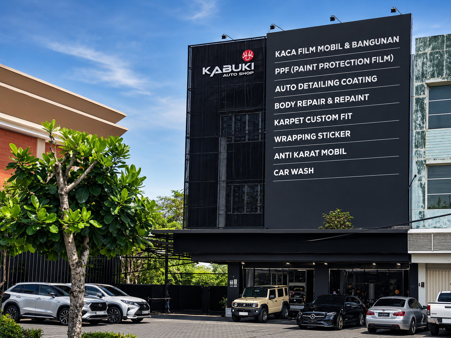 tampilan outlet otomotif